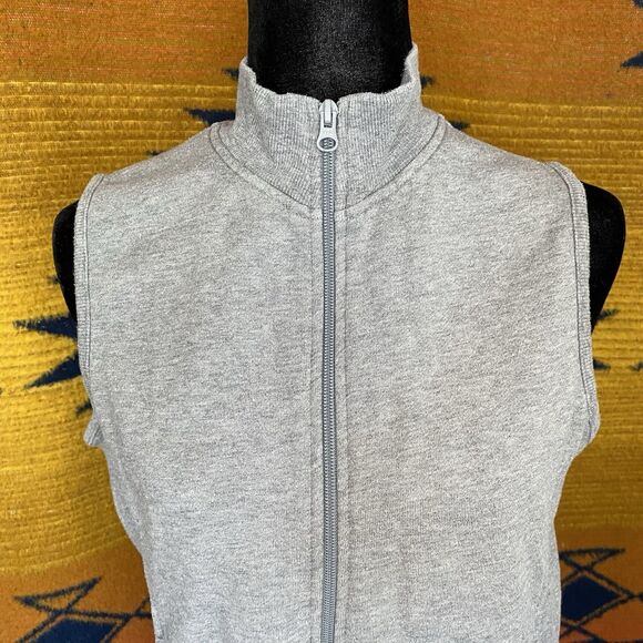 L.L. Bean 90’s Gray Sweater Vest. Zip Up. Pockets Inside/out. Size Small. Cotton - Picture 2 of 16